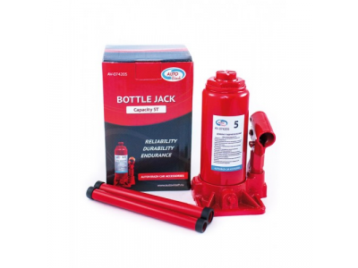 Домкрат гидравлический 5 т бутылочный, в коробке, красный