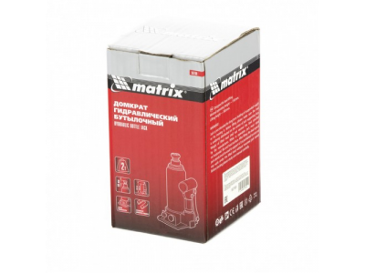 Домкрат гидравлический бутылочный, 2 т, h подъема 158-308 мм Matrix