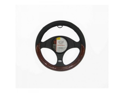 Чехол на руль "HEYNER" нат.кожа черный c коричн.вставками