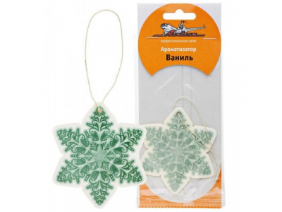 Ароматизатор воздуха подвесной AIRLINE бумажный "Снежинка" океан