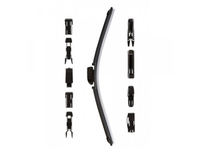 Щетка стеклоочистителя универсальная бескаркасная 300mm,10 адаптеров