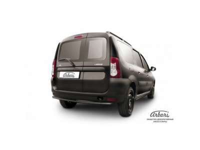 Защита заднего бампера Arbori d42 черная LADA Largus 2013-