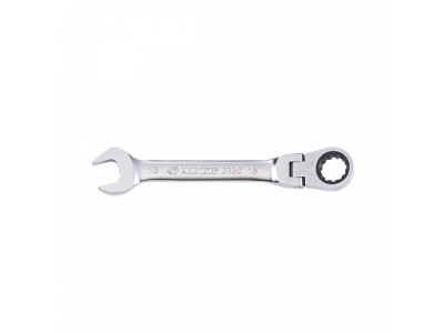 Ключ трещоточный комбинированный с шарниром 9 мм, KING TONY