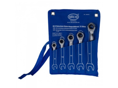 Набор трещеточных комбинированных ключей 5 размеров (8-10-13-14-17)