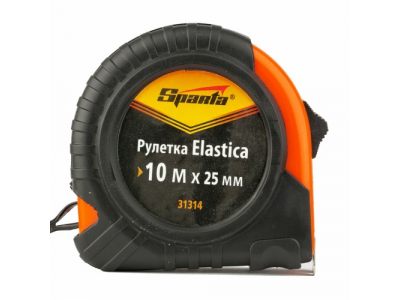 Рулетка Elastica, 10 м х 25 мм, обрезиненный корпус// SPARTA