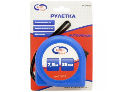 Рулетка пластиковый корпус 7,5мх25мм