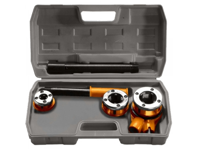 Набор клуппов 1/2"-3/4"-1"+ плашкодержатель с трещоткой, 6 предм.// SPARTA