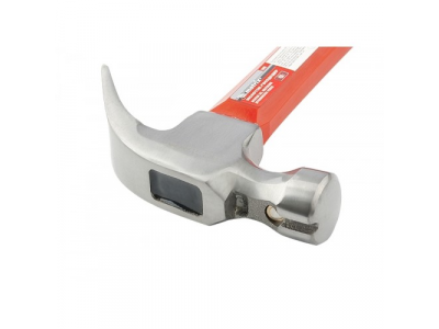 Молоток-гвоздодер, 450 г, боек c магнитом, фибергласовая обрезиненная рукоятка// MATRIX