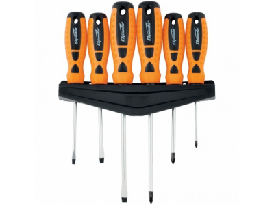 Набор отверток "Point", CrV, двухкомпонентные рукоятки, 6 шт//SPARTA.
