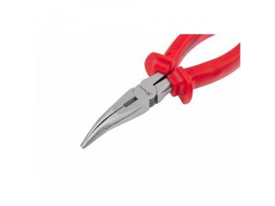 Длинногубцы Econom, 160 мм, изогнутые шлифованные, пластмассовые рукоятки// MATRIX