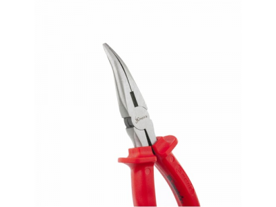 Длинногубцы Econom, 160 мм, изогнутые шлифованные, пластмассовые рукоятки// MATRIX