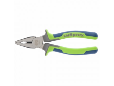 Плоскогубцы комбинированные, 180 мм, фосфатирование, трехкомпонентные рукоятки СИБРТЕХ
