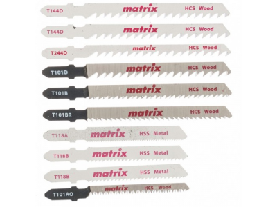 Набор полотен для электролобзика универсальный, 10 шт, T-SET1001 Matrix