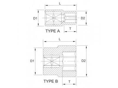 Головка торцевая 12гр. 1/4" 6 мм