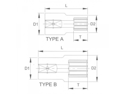 Головка торцевая spline 1/2" 11мм