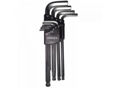 Набор ключей шестигранных BERGER BG-10SНW 10 предметов