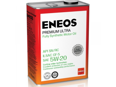 Масло моторное ENEOS Premium Ultra SN Синтетика 5W20 4л