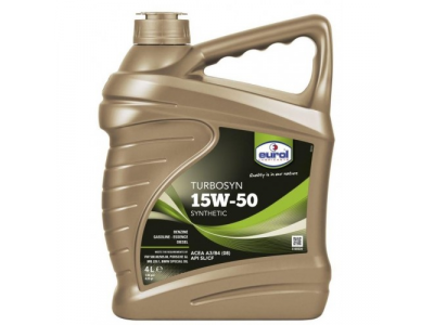 Масло моторное полусинтетическое "Eurol Turbosyn 15W-50" 4 л.