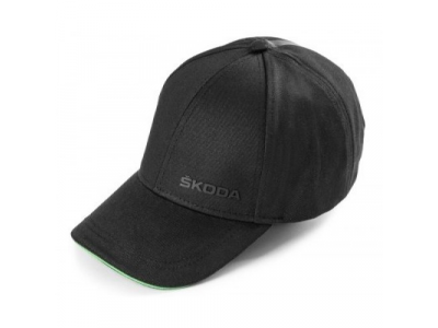 Бейсболка Skoda Baseball Cap Logo, Black/Green