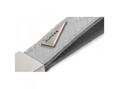 Кожаный брелок Skoda Superb Leather Keyring, Grey, артикул 3V0087011