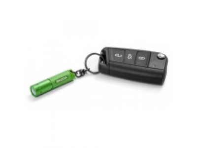Брелок-фонарик Skoda Keyring - LED Lamp, Green, артикул 000087640F