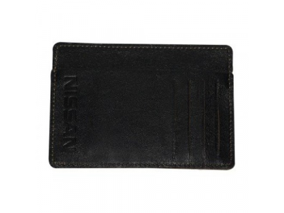 Кожаный футляр для кредитных карт Nissan Leather Credit Card Holder, Black от NISSAN Кожаный футляр для кредитных карт Nissan Leather Credit Card Holder, Black