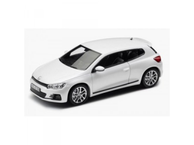 Модель автомобиля Volkswagen Scirocco, Scale 1:43, White Pearl Metallic, артикул 1K8099300Q0K1