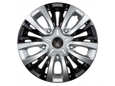 Колпаки колесные 16 дюймов Лион Т, серебристый/черный, карбон