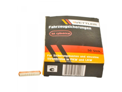 Предохранитель 8А цилиндрический VETTLER