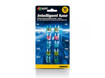 Набор предохранителей-мини со светодиодной индикацией обрыва, RR8030 RUNWAY RACING