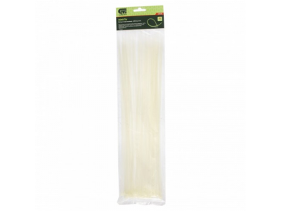 Хомуты, 400 x 4,8 мм, пластиковые, белые, 50 шт Сибртех