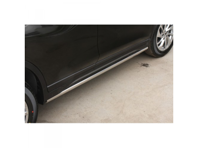 Пороги труба 75x42 овальные, Nissan X-Trail 2015-