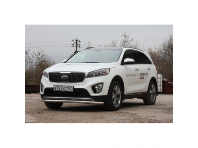 Защита переднего бампера труба d60, Kia Sorento Prime 2015-